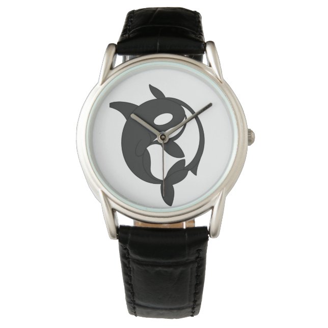 Yin-Yang Orcas eWatch Armbanduhr (Vorderseite)