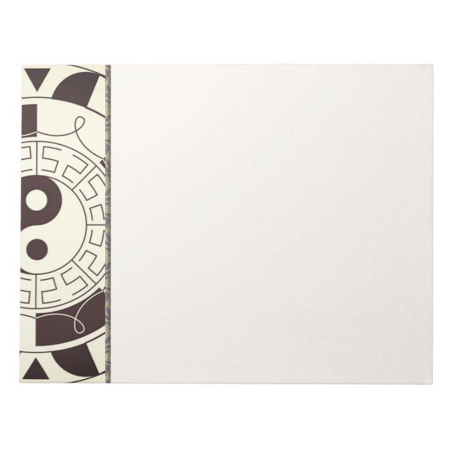 Yin Yang Pattern Notepad Notizblock (Vorderseite)