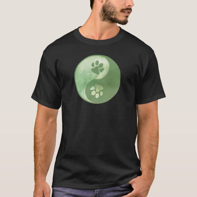 Yin Yang Paw Green T-Shirt (Vorderseite)