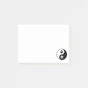 Yin Yang Paw Post-it Klebezettel