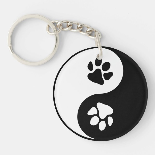 Yin Yang Paw Schlüsselanhänger (Vorderseite)