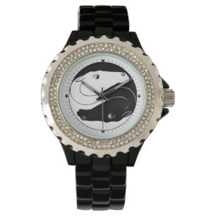 Yin Yang Pferdeköpfe Armbanduhr