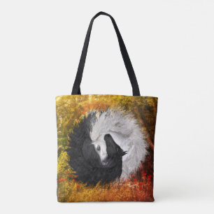 Yin Yang Pferdesommer-Fall 2 versah Tasche mit