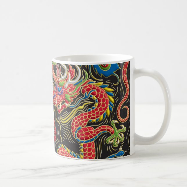 Yin Yang Phoenix et tasse de café de dragon (Droite)