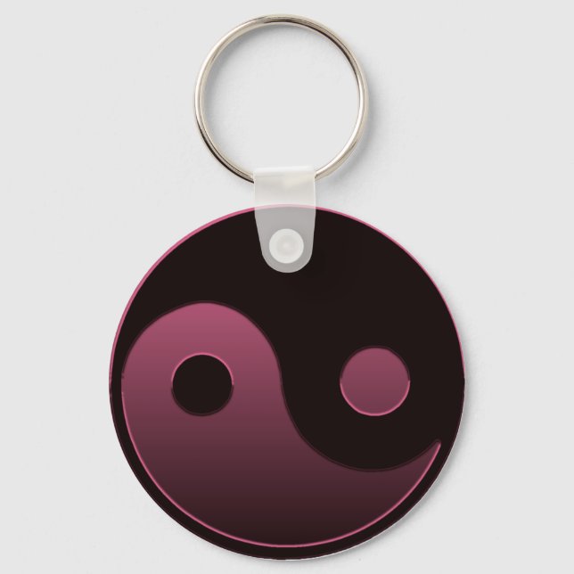 Yin Yang Pink Schlüsselanhänger (Vorderseite)