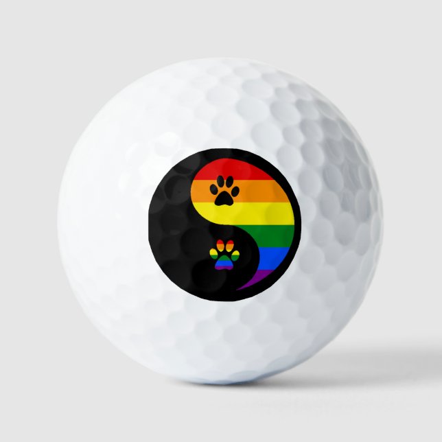 Yin-yang Pride Golfball (Vorderseite)