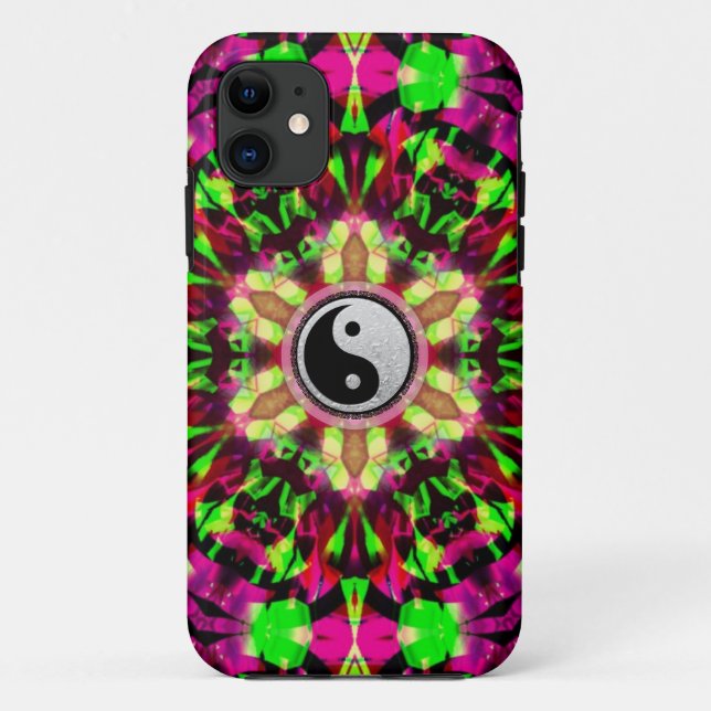Yin Yang psychedelischer Stern kundenspezifischer Case-Mate iPhone Hülle (Rückseite)