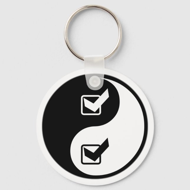 Yin Yang Quality Assurance Engineering Schlüsselanhänger (Vorderseite)