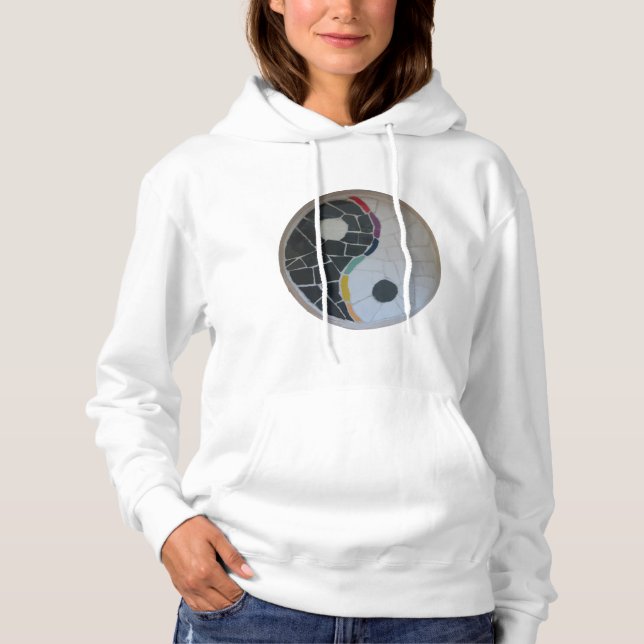 Yin Yang Rainbow Mosaic Hoodie (Vorderseite)