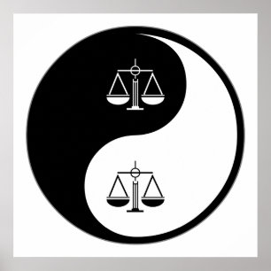 Yin Yang Rechtsassistent-Arbeit Poster