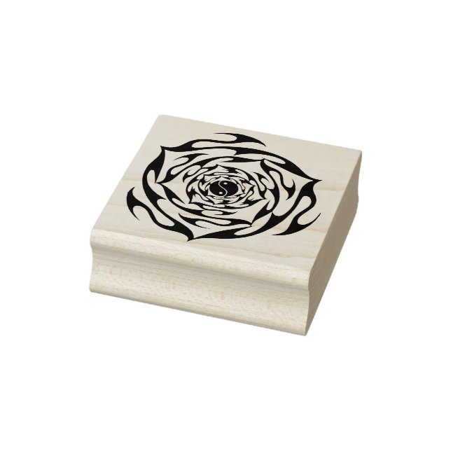 Yin Yang Rose Art Briefmarke Gummistempel (Stempel)