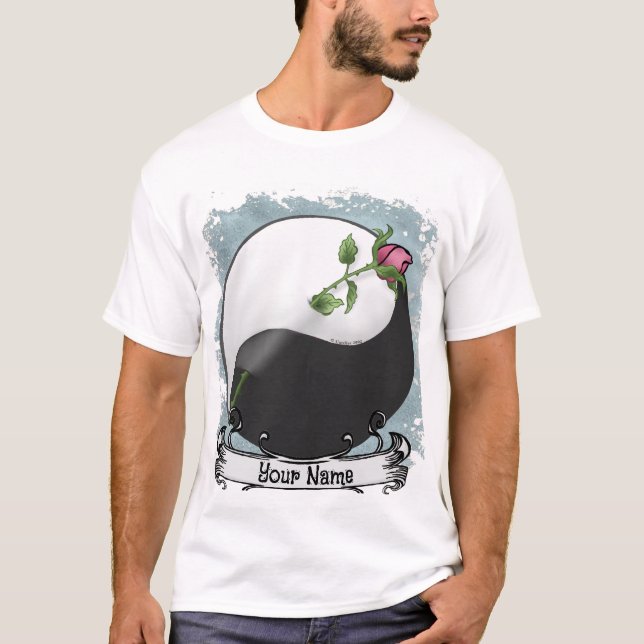 Yin-Yang-Rose Hochzeit T - Shirt (Vorderseite)
