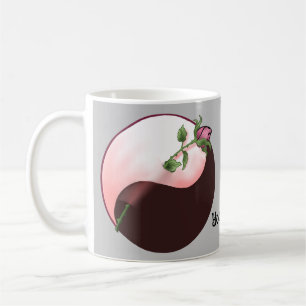 Yin-Yang rote Rose Tasse