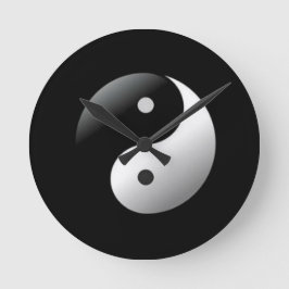 Yin Yang Runde Wanduhr