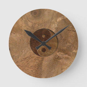 Yin Yang Runde Wanduhr