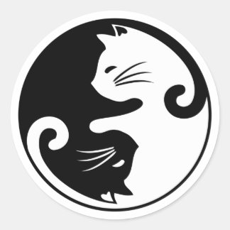 Yin Yang Runder Aufkleber