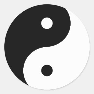 Yin Yang Runder Aufkleber