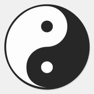Yin Yang Runder Aufkleber