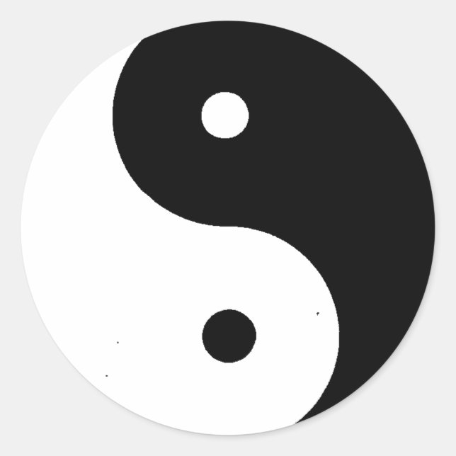Yin__Yang Runder Aufkleber (Vorderseite)