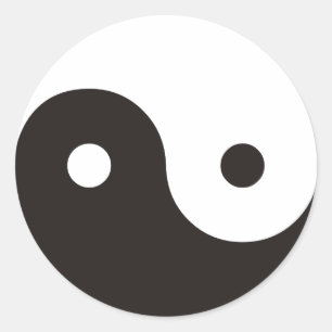 Yin Yang Runder Aufkleber
