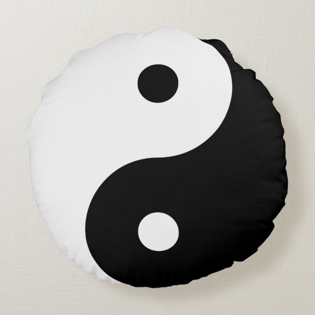 "YIN YANG " RUNDES KISSEN (Rückseite)