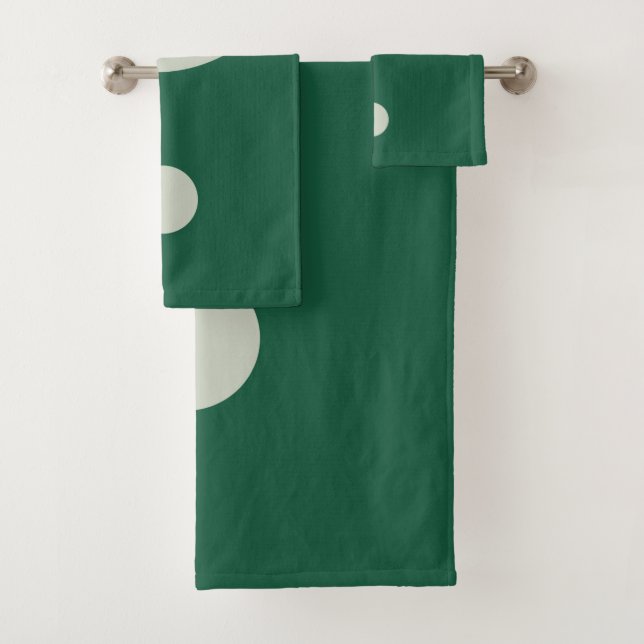 Yin Yang Sage Green Badhandtuch Set (Insitu)