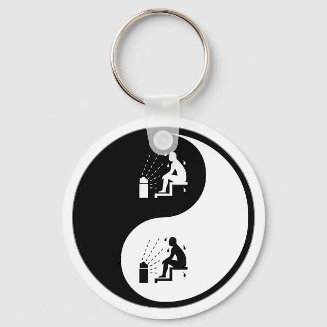 Yin Yang Sauna Schlüsselanhänger (Vorderseite)