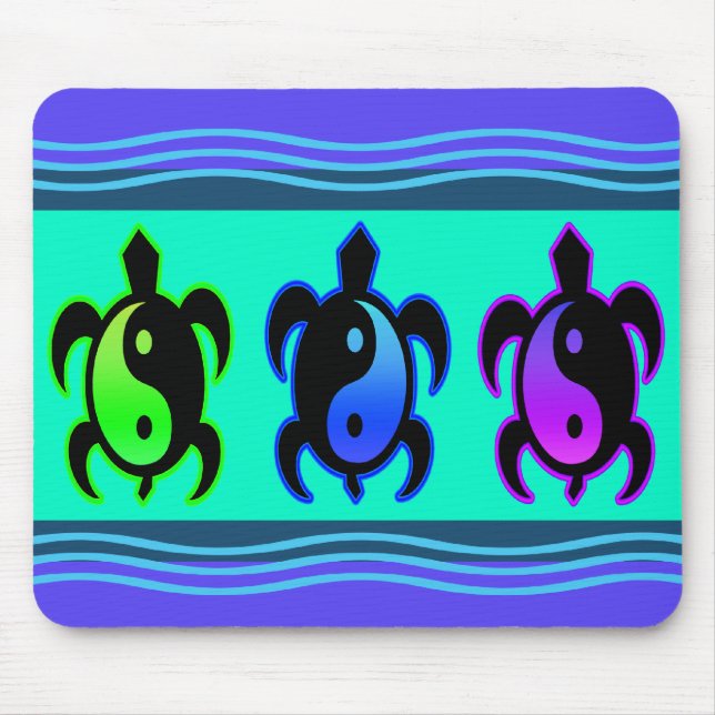 Yin Yang Schildkröten Mousepad (Vorne)