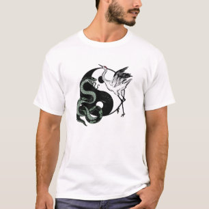Yin-Yang-Schlange und Kransymbol T-Shirt