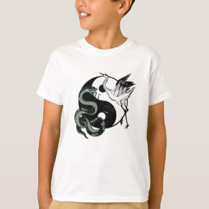 Yin-Yang-Schlange und Kransymbol T-Shirt