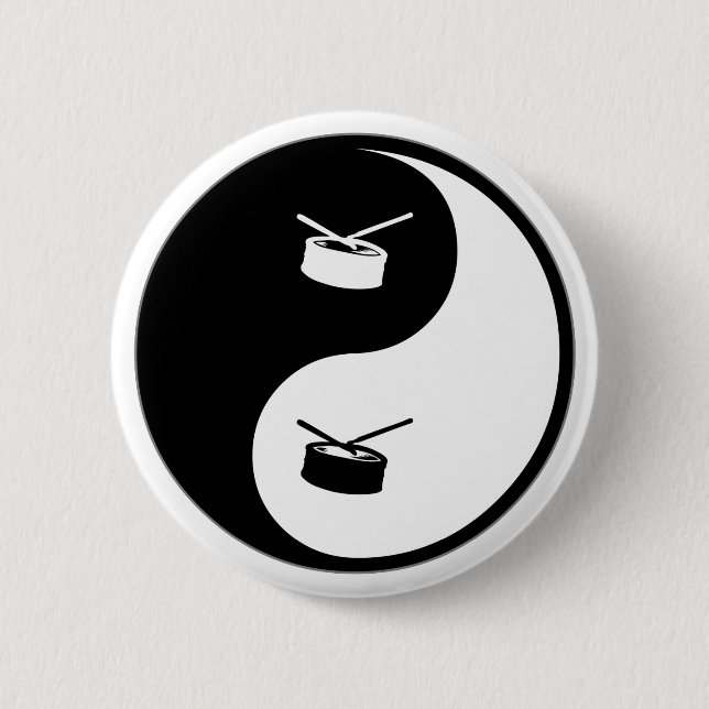 Yin Yang Schnarrtrommel Button (Vorderseite)