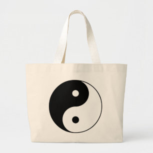Yin Yang Schwarz-weißer klassischer Symbol-Entwur Jumbo Stoffbeutel