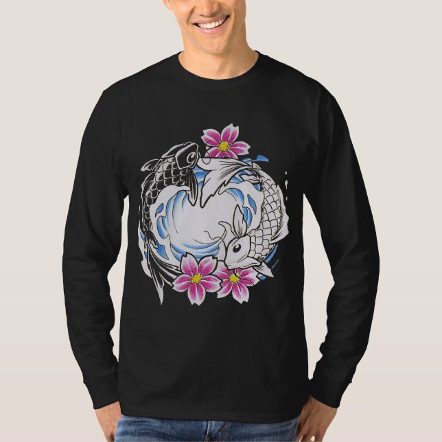 Yin Yang schwarzer T - Shirt (Vorderseite)