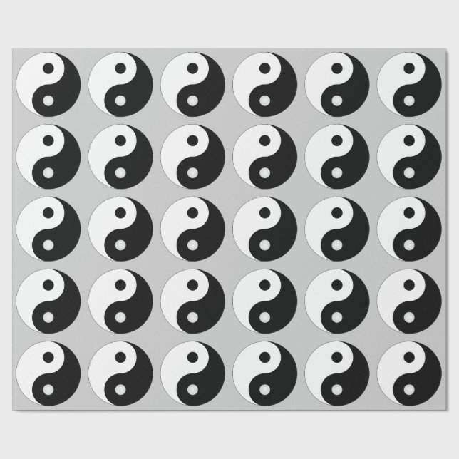 YIN YANG (SCHWARZWEISS) Packpapier (Flach)