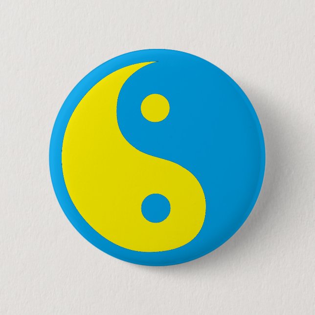Yin Yang Schwede-Art Button (Vorderseite)