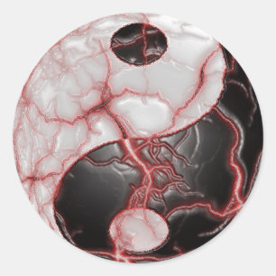 Yin Yang sein Alive-Aufkleber Runder Aufkleber