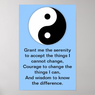 Yin Yang Serenity Gebet Poster