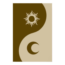 Yin-Yang-Sonne und Mond