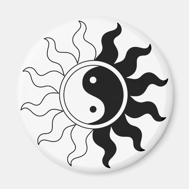 Yin-Yang-Sonnenmagnet Magnet (Vorne)