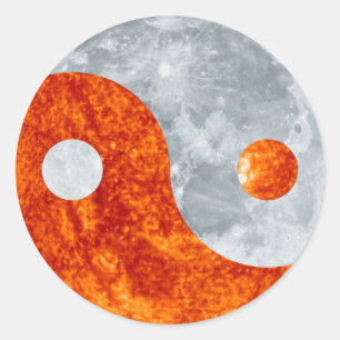 Yin & Yang Spiritual Harmony Sun & Moon Sticker