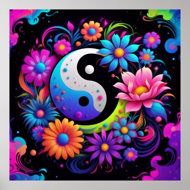 Yin Yang Spirituelle Harmonie Poster (Vorne)