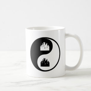 Yin Yang Stadtplanung Kaffeetasse
