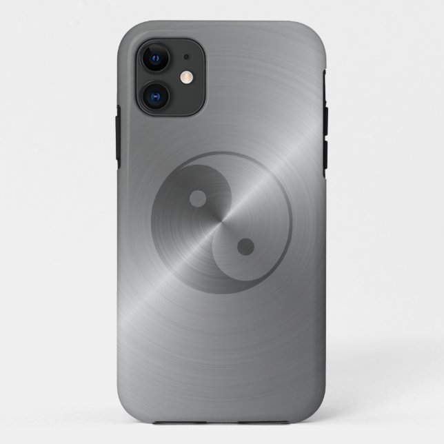 Yin Yang (Stahl) Case-Mate iPhone Hülle (Rückseite)