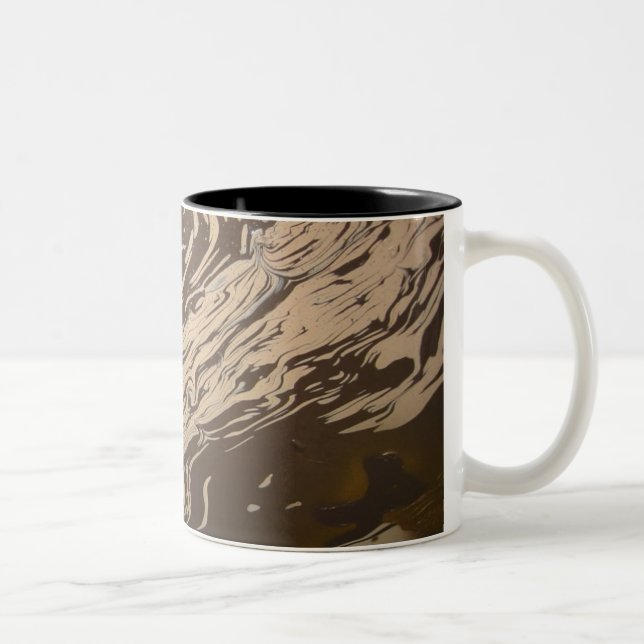 "Yin Yang Strudel " Zweifarbige Tasse (Rechts)