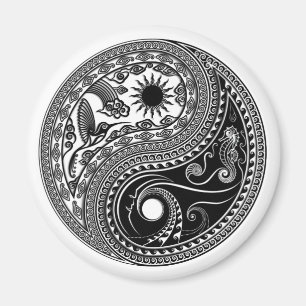 Yin & Yang Sun & Moon Sky & Sea 3D - Magnet