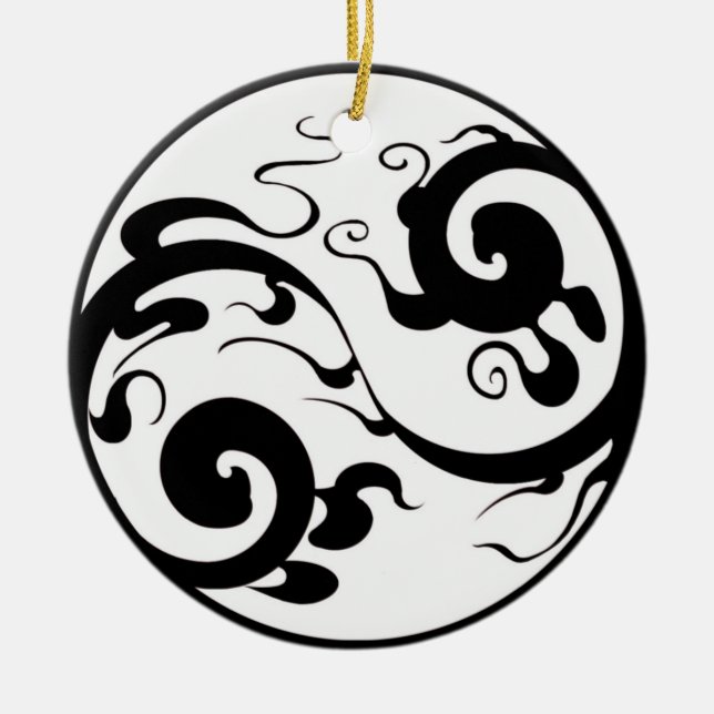 Yin Yang Swirl Ornament (Vorne)