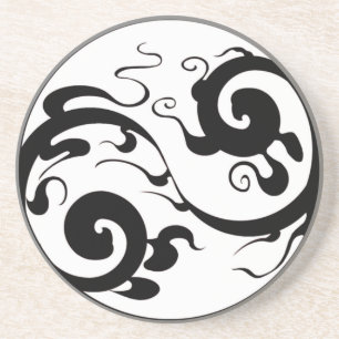 Yin-Yang Swirl Untersetzer