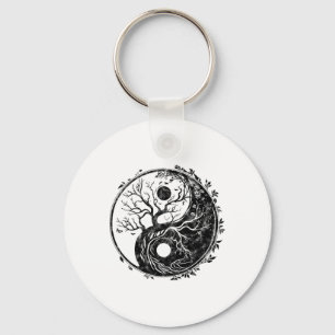 Yin Yang Symbol, Baum des Lebens, Tai Chi, Qigong, Schlüsselanhänger