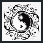 Yin & Yang Symbol Black and White Tattoo Style Fotodruck<br><div class="desc">Decorative Ying Yang Symbol Psychedelic Black and White Tattoo Style Art Design. Originally created with Hi Quality Vector Graphic Art Copyright BluedakArt TheChameleonArt.</div>