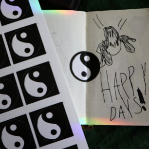 Yin Yang Symbol Dark and Light Runder Aufkleber